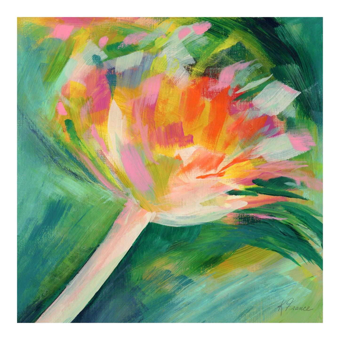 Breeze expressive flower Giclee print on archival paper- several sizes available