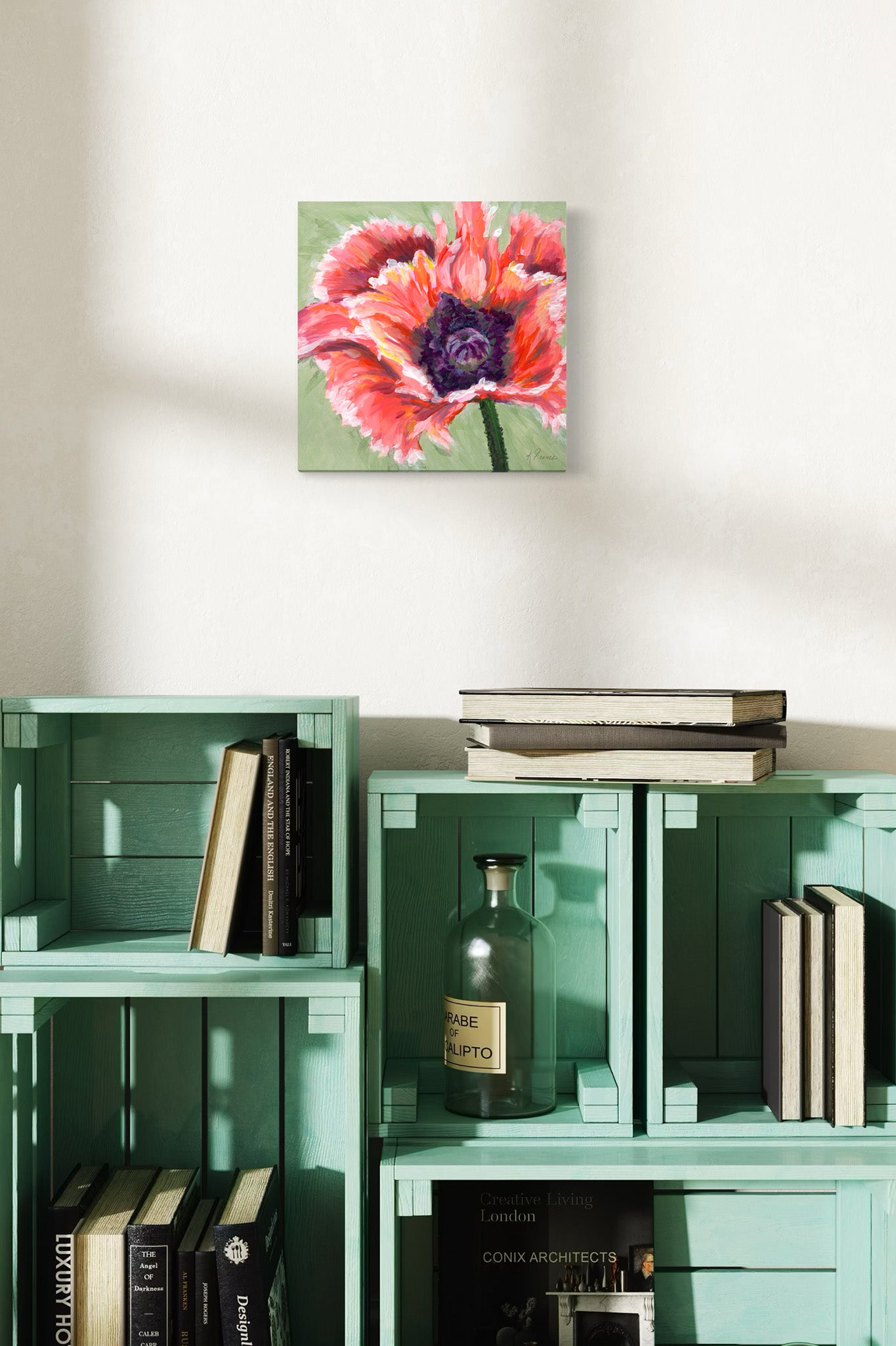 POPPY PRINTED METAL VARIOUS SIZES