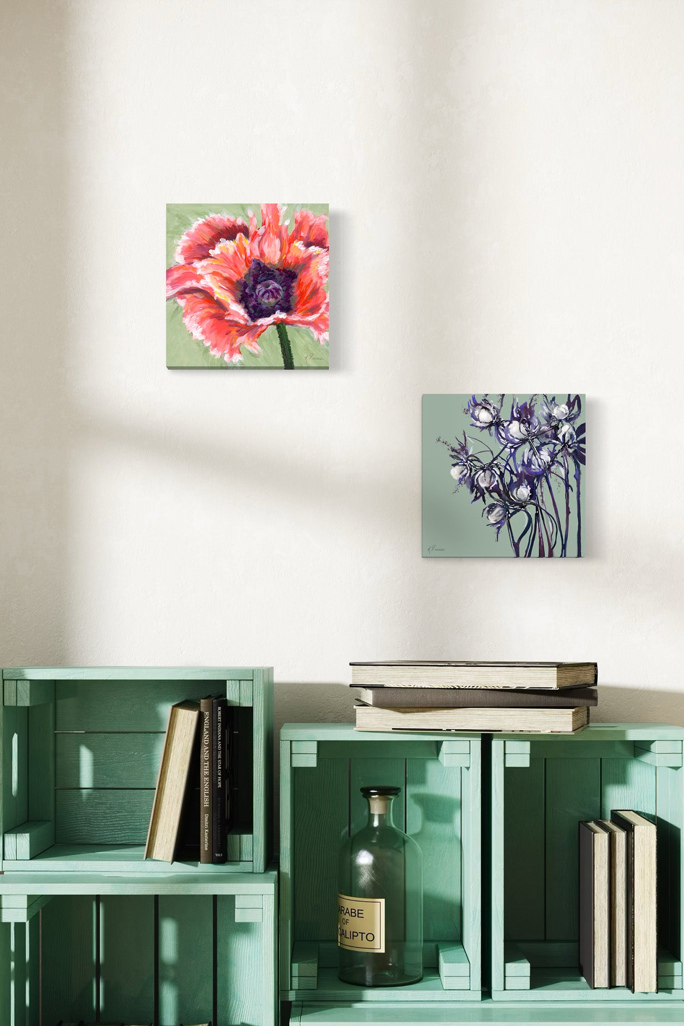 POPPY PRINTED METAL VARIOUS SIZES