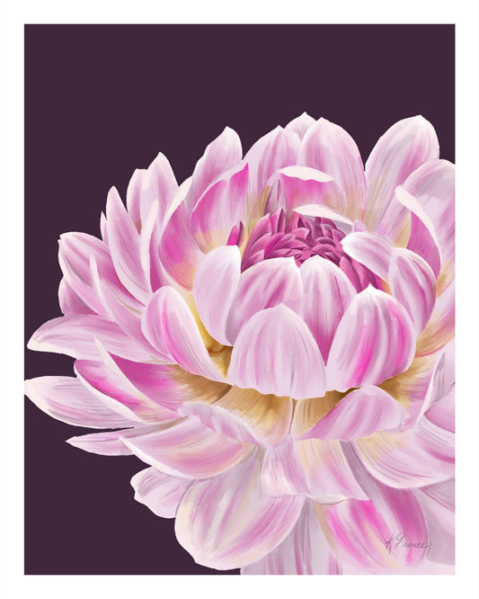 dahlia lily Giclee print on archival paper- several sizes available